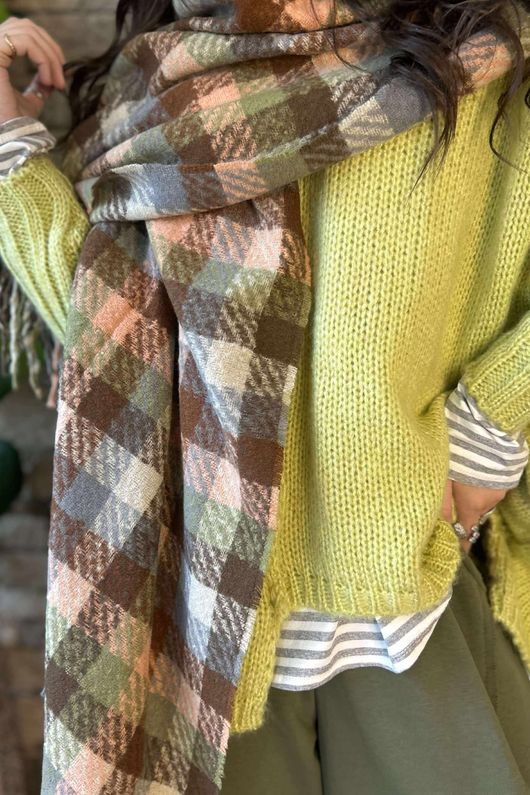 Magnus Plaid Blanket Scarf 1